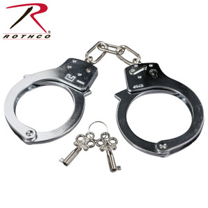 Rothco Double Lock Steel Handcuffs Silver Rothco Double Lock Steel Handcuffs Silver