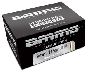 AMMOINC 9115JHP-A20 9M 115 JHP 20/10 AMMOINC 9115JHP-A20 9M 115 JHP 20/10