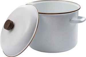Enamel Stock Pot Eggshell Enamel Stock Pot Eggshell