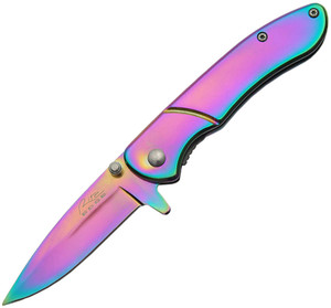 Titanium Rainbow Linerlock A/O