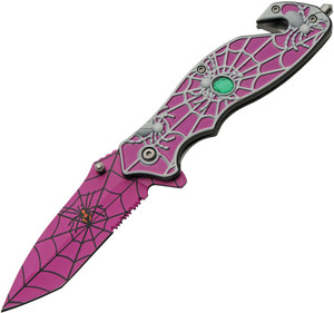 Spider Web Linerlock A/O Purp Spider Web Linerlock A/O Purp