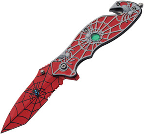 Spider Web Linerlock A/O Red