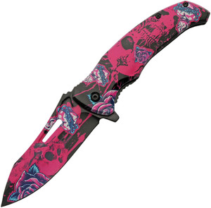 Skull Linerlock A/O Pink