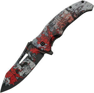 Skull Linerlock A/O Red Skull Linerlock A/O Red