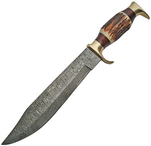 Stag Bowie Damascus Stag Bowie Damascus