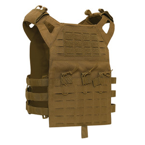 Rothco Laser Cut MOLLE Lightweight Armor Carrier Vest Coyote Brown Size 2XL / 3XL Rothco Laser Cut MOLLE Lightweight Armor Carrier Vest Coyote Brown Size 2XL / 3XL