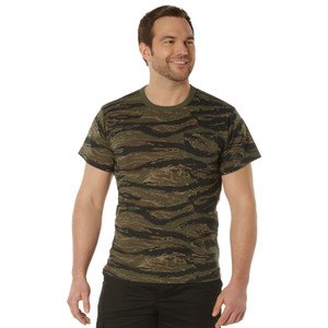 Rothco Pocket T-Shirt Collection (Available In Cotton/Poly and Moisture Wicking Poly) Tiger Stripe Camo Size XL 36950 Rothco Pocket T-Shirt Collection (Available In Cotton/Poly and Moisture Wicking Poly) Tiger Stripe Camo Size XL 36950