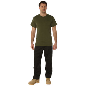 Rothco Pocket T-Shirt Collection (Available In Cotton/Poly and Moisture Wicking Poly) Olive Drab Size XL 36930 Rothco Pocket T-Shirt Collection (Available In Cotton/Poly and Moisture Wicking Poly) Olive Drab Size XL 36930