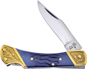 Lockback Blue Pick Bone