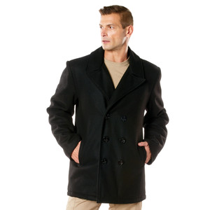 Rothco Naval Heritage Pea Coat Black Size XL Rothco Naval Heritage Pea Coat Black Size XL