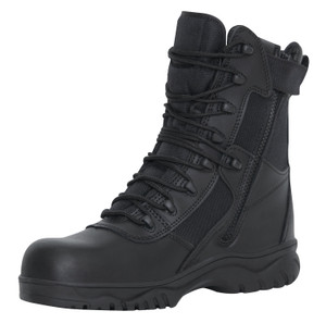 Rothco Forced Entry Tactical Boot With Side Zipper & Composite Toe - 8 Inch Black 11.5 Rothco Forced Entry Tactical Boot With Side Zipper & Composite Toe - 8 Inch Black 11.5