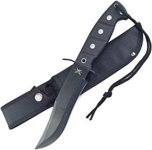 Bowie Black Rubber w/Sheath Bowie Black Rubber w/Sheath