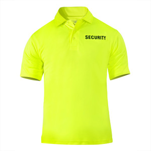 Rothco Moisture Wicking Security Polo Shirt Safety Green Size S Rothco Moisture Wicking Security Polo Shirt Safety Green Size S