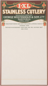 Stainless Cutlery Display Card Stainless Cutlery Display Card