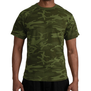 Rothco Color Camo T-Shirts Green Camo Size L