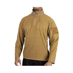 Rothco Quarter Zip Fleece Pullover Coyote Brown Size 2XL Rothco Quarter Zip Fleece Pullover Coyote Brown Size 2XL