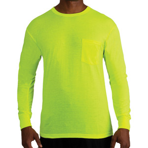 Rothco Moisture Wicking Long Sleeve Pocket T-Shirt - Safety Green Safety Green Size 2XL Rothco Moisture Wicking Long Sleeve Pocket T-Shirt - Safety Green Safety Green Size 2XL