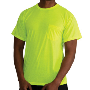 Rothco Moisture Wicking Pocket T-Shirt - Safety Green Safety Green Size M Rothco Moisture Wicking Pocket T-Shirt - Safety Green Safety Green Size M