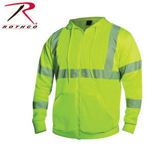 Rothco Hi-Vis Performance Zipper Sweatshirt - Safety Green Safety Green Size 2XL Rothco Hi-Vis Performance Zipper Sweatshirt - Safety Green Safety Green Size 2XL