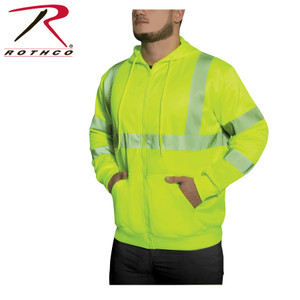Rothco Hi-Vis Performance Zipper Sweatshirt - Safety Green Safety Green Size M Rothco Hi-Vis Performance Zipper Sweatshirt - Safety Green Safety Green Size M