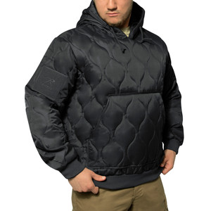 Rothco Quilted Woobie Hooded Sweatshirt Black Size 2XL Rothco Quilted Woobie Hooded Sweatshirt Black Size 2XL