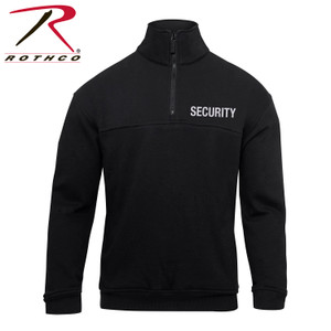 Rothco Security 1/4 Zip Job Shirt - Black Black Size XL Rothco Security 1/4 Zip Job Shirt - Black Black Size XL