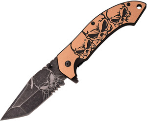 Skull Linerlock A/O Tan Skull Linerlock A/O Tan