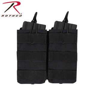 Rothco MOLLE Open Top Double Mag Pouch Black Rothco MOLLE Open Top Double Mag Pouch Black