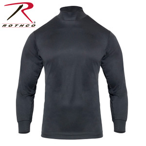 Rothco Moisture Wicking Mock Turtleneck - Black Black Size M Rothco Moisture Wicking Mock Turtleneck - Black Black Size M
