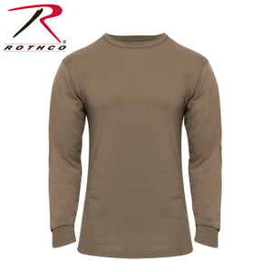Rothco Long Sleeve Solid T-Shirt Brown Size L Rothco Long Sleeve Solid T-Shirt Brown Size L