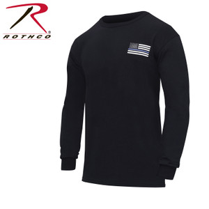 Rothco Thin Blue Line Honor and Respect Long Sleeve T-Shirt Black Size L Rothco Thin Blue Line Honor and Respect Long Sleeve T-Shirt Black Size L