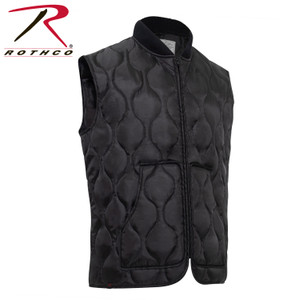 Rothco Quilted Woobie Vest Black Size L Rothco Quilted Woobie Vest Black Size L