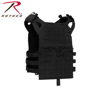 Rothco Laser Cut MOLLE Lightweight Armor Carrier Vest Black Size Regular Rothco Laser Cut MOLLE Lightweight Armor Carrier Vest Black Size Regular