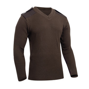 Rothco G.I. Style Acrylic V-Neck Sweater Brown Size 2XL Rothco G.I. Style Acrylic V-Neck Sweater Brown Size 2XL
