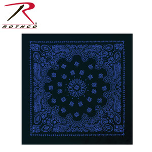 Rothco Trainmen Paisley Bandana * Extra-Large 27* X 27" Black / Blue Size 27 x 27 Inches Rothco Trainmen Paisley Bandana * Extra-Large 27* X 27" Black / Blue Size 27 x 27 Inches