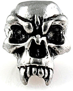 Fang Skull Bead Pewter Fang Skull Bead Pewter