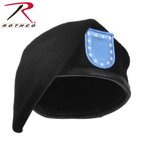 Rothco Inspection Ready Black Beret With Flash Black Size 6 7/8 Rothco Inspection Ready Black Beret With Flash Black Size 6 7/8