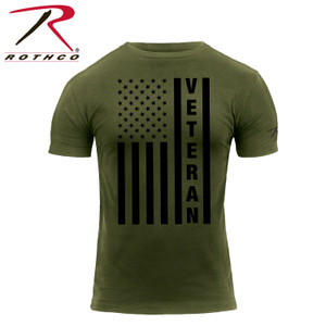 Rothco Veteran Flag T-Shirt Olive Drab Size XL Rothco Veteran Flag T-Shirt Olive Drab Size XL