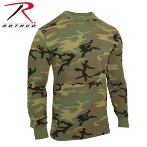 Rothco Long Sleeve Vintage T-Shirt - Woodland Camo Woodland Camo Size M Rothco Long Sleeve Vintage T-Shirt - Woodland Camo Woodland Camo Size M