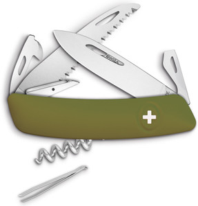 D05 Olive Swiss Pocket Knife D05 Olive Swiss Pocket Knife