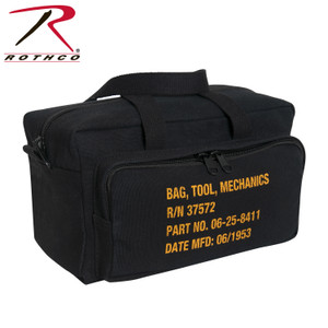 Rothco G.I. Type Zipper Pocket Mechanics Tool Bag With Military Stencil Black Size One Size Rothco G.I. Type Zipper Pocket Mechanics Tool Bag With Military Stencil Black Size One Size