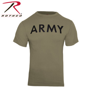 Rothco AR 670-1 Coyote Brown Army Physical Training T-Shirt AR 670-1 Coyote Brown Size L