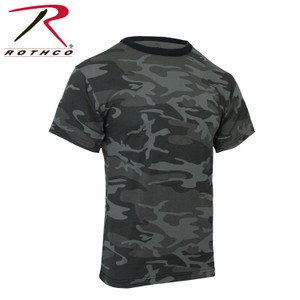Rothco Color Camo T-Shirts Black Camo Size 3XL
