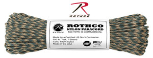 Rothco 550lb Type III Nylon Camo Paracord Woodland Camo Size 50' Rothco 550lb Type III Nylon Camo Paracord Woodland Camo Size 50'