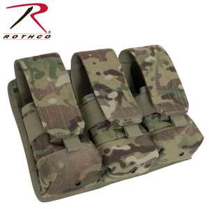 Rothco Universal Triple Mag Rifle Pouch MultiCam Size One Size Rothco Universal Triple Mag Rifle Pouch MultiCam Size One Size