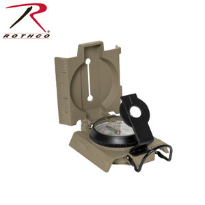 Rothco Military Marching Compass with LED Light Tan Rothco Military Marching Compass with LED Light Tan