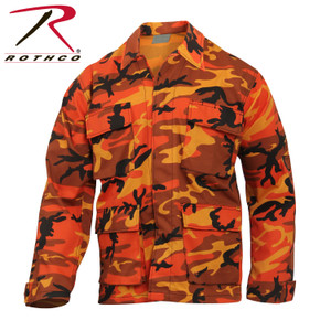 Rothco Color Camo BDU Shirt Savage Orange Camo Size XS Rothco Color Camo BDU Shirt Savage Orange Camo Size XS