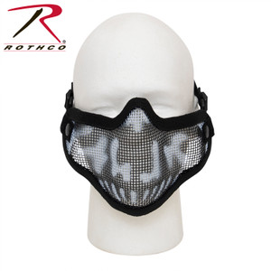 Steel Half Face Tactical Mask Black Skull