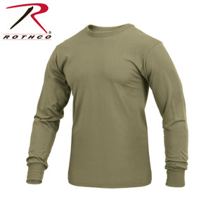 Rothco Long Sleeve Solid T-Shirt AR 670-1 Coyote Brown Size M