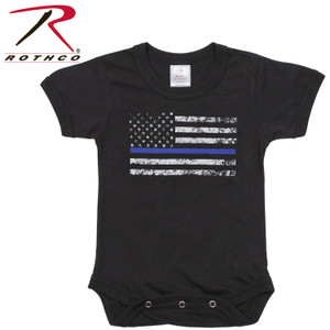 Rothco Infant Thin Blue Line One-Piece Bodysuit Black Size 3 - 6 Months Rothco Infant Thin Blue Line One-Piece Bodysuit Black Size 3 - 6 Months